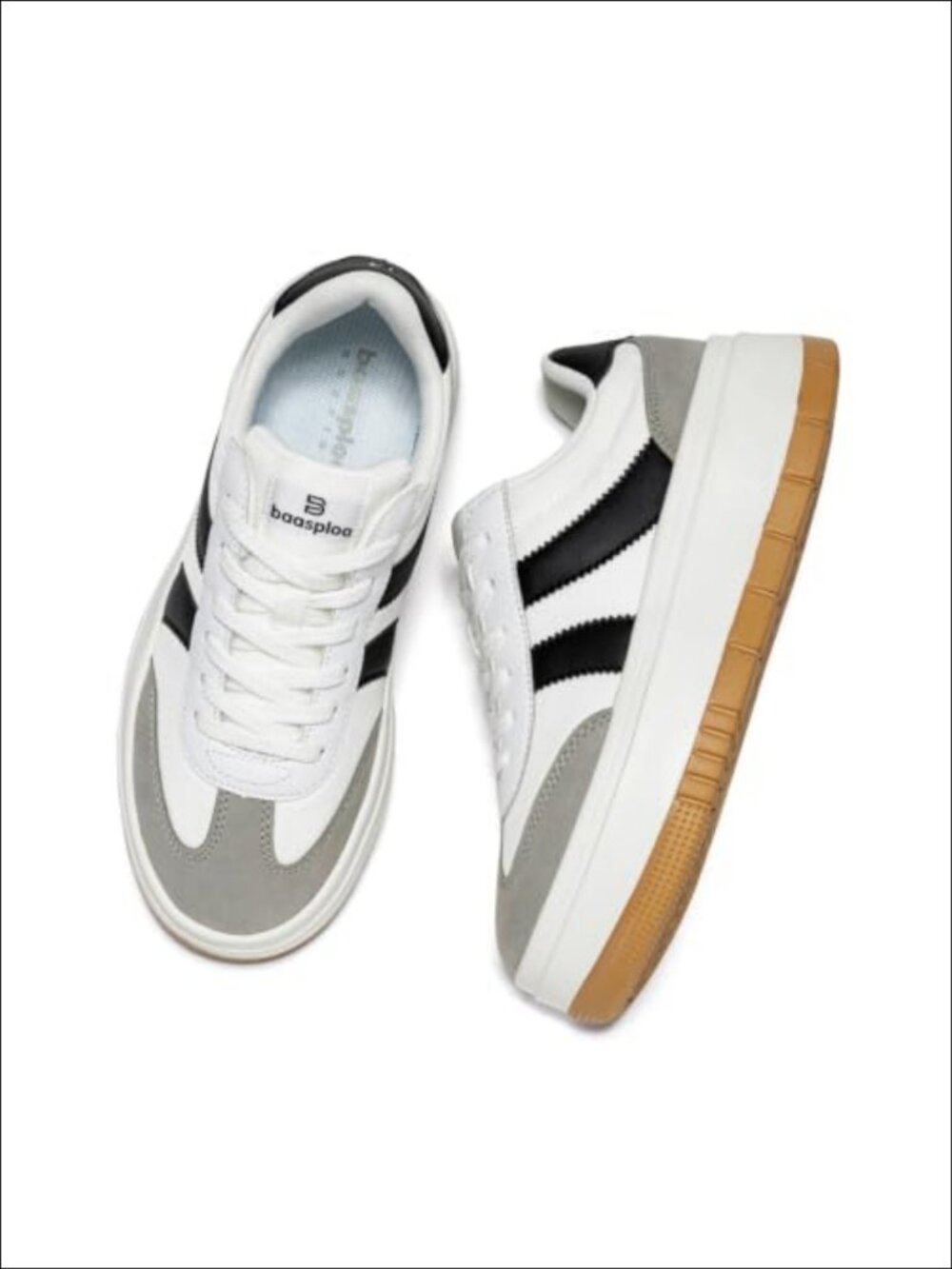 Platform Fashion Sneakers Chunky Lightweight Faux Leather Lace-Up Casual Tennis